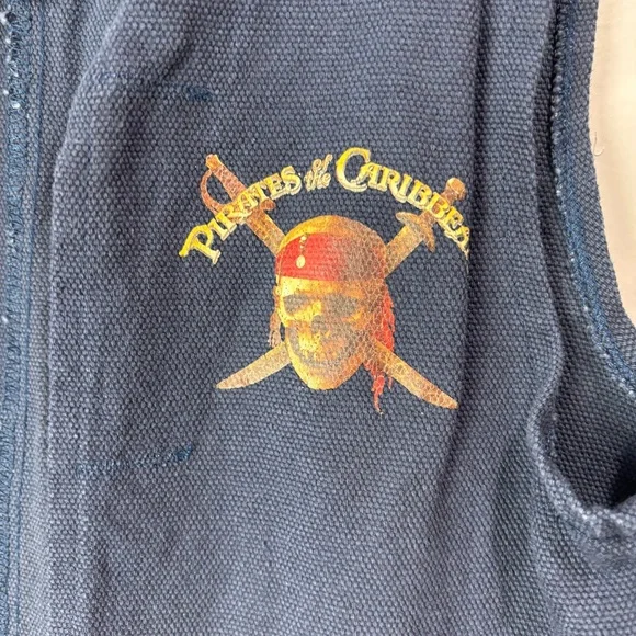 Disney Parks Pirates of the Caribbean Navy Pirate Vest with Red Striped Sash M - Picture 5 of 11